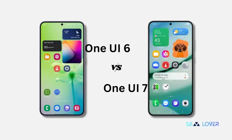 Samsung One UI 6 vs One UI 7 Home Screen