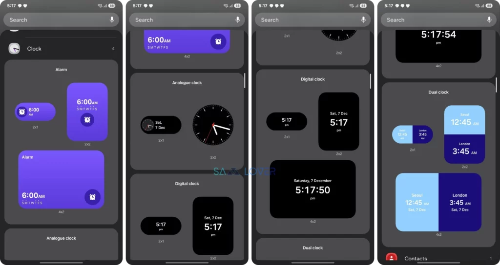 One UI 7 Clock Widgets