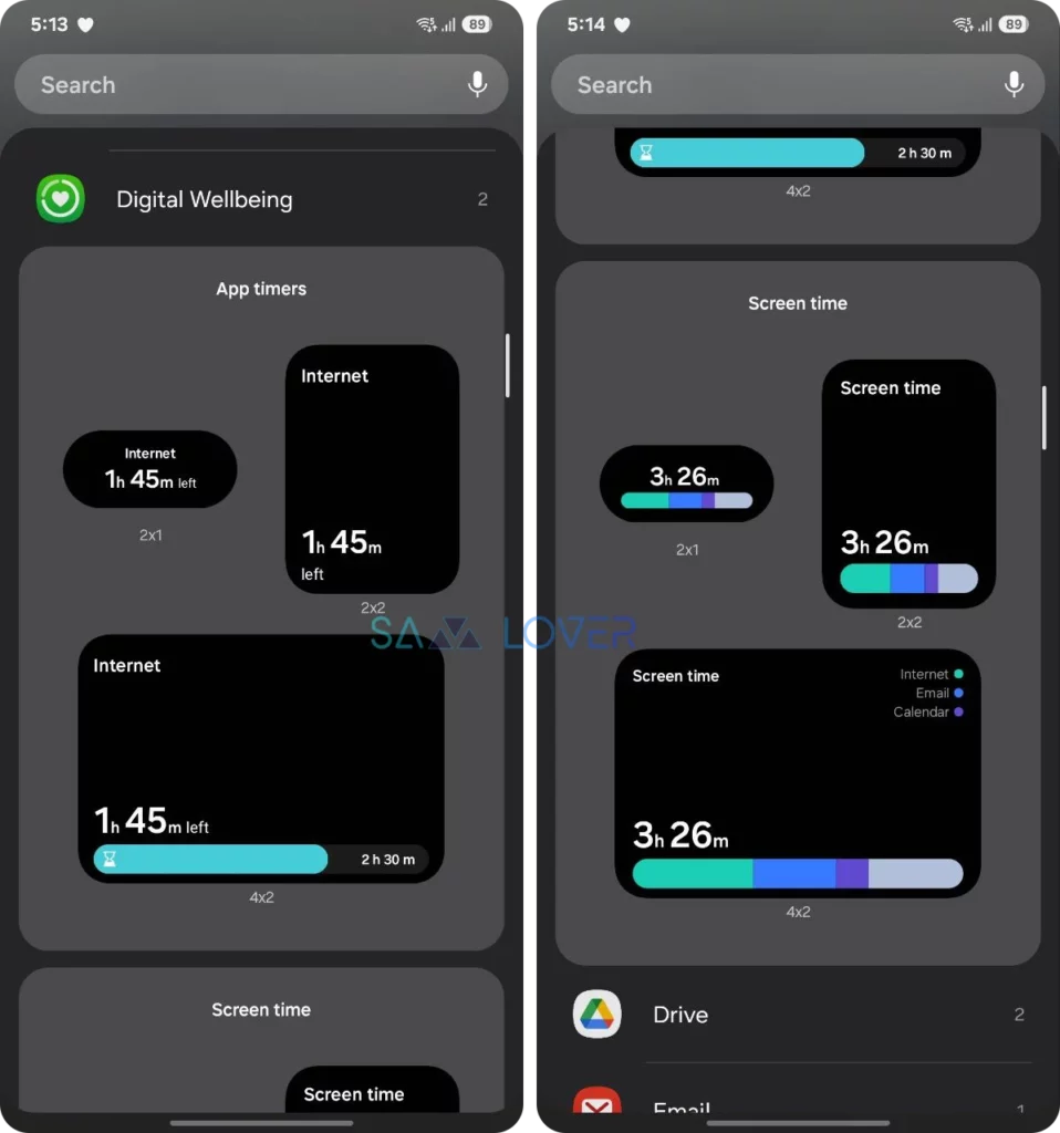 One UI 7 Digital Wellbeing Widget