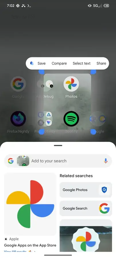 Circle to Search Product Comparison