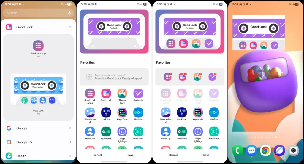 Good Lock Widgets Favourites Feature