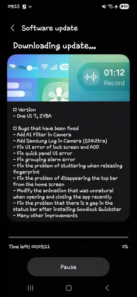 One UI 7 Beta 4 in the UK