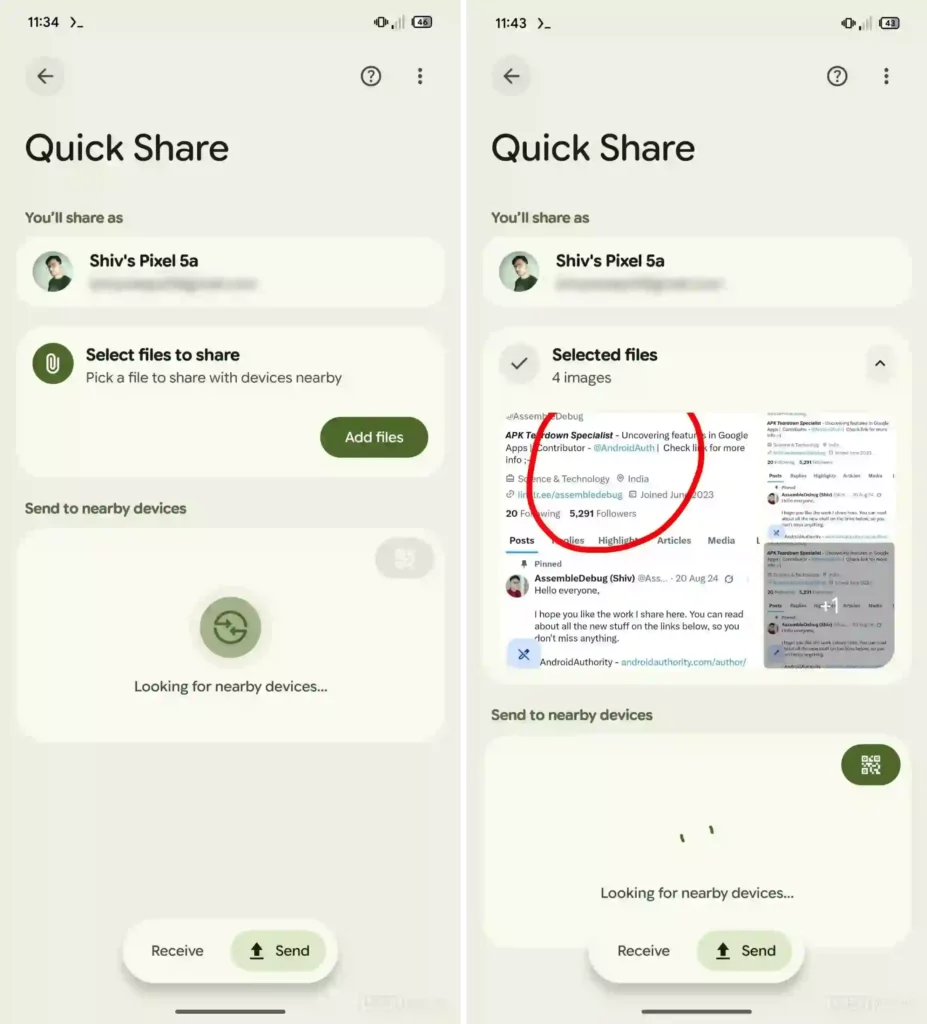 Quick Share Redesign