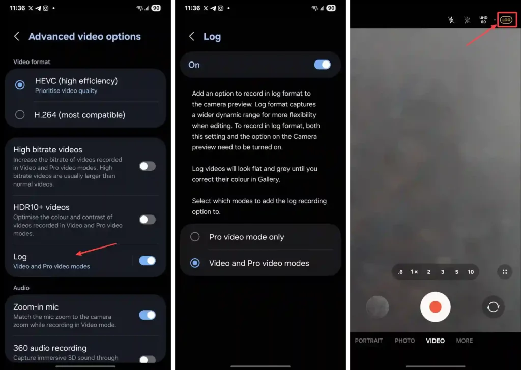 One UI 7 Log Video
