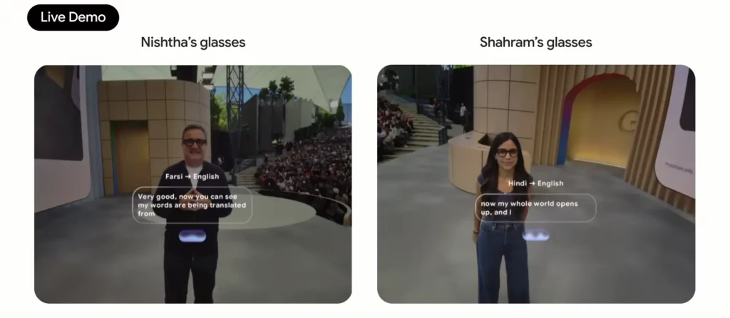 Google Smart Glasses Live demo