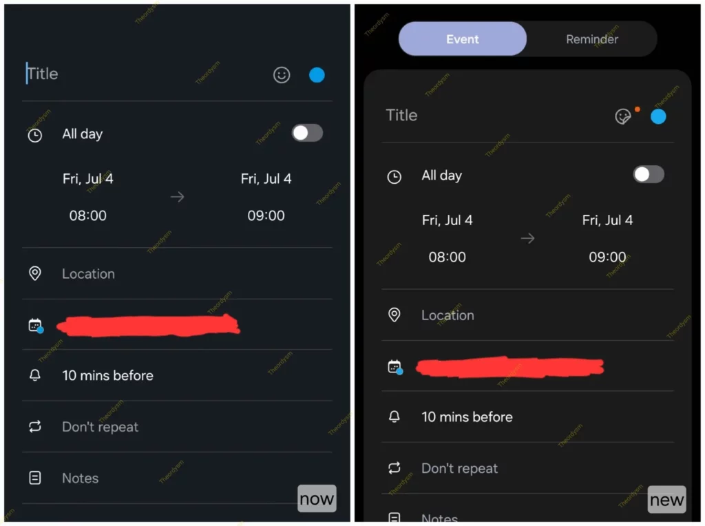 One UI 8 Calendar App Event