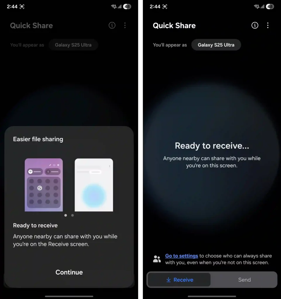 One UI 8 Quick Share