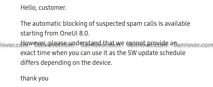 One UI 8 Automatically Call Block Fuction