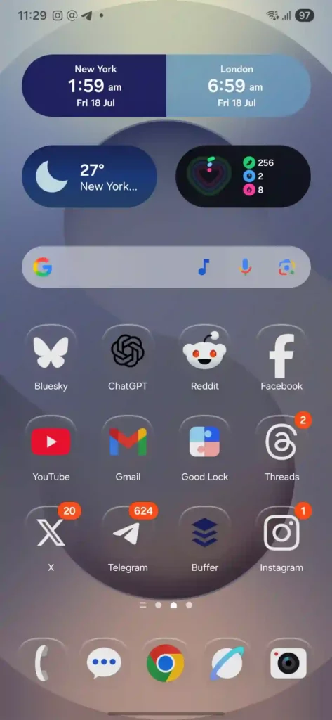 Theme Park Glass effect Home Screen